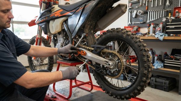 Comment installer un kit de protection de chaîne pour une moto tout-terrain?